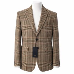 Zara Men's $149 Plaid Textured Brown Black Structured Sport Coat Jacket 44 NWT